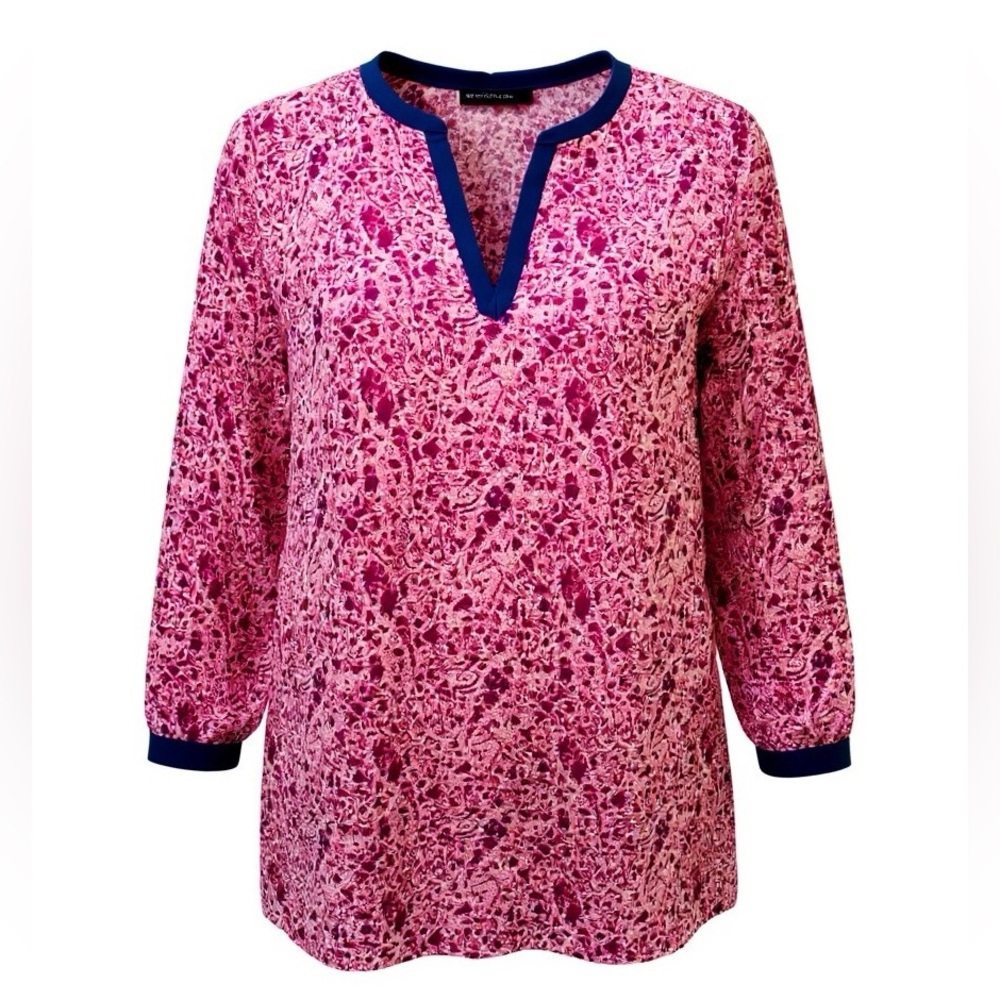 NWOT NYDJ Pleat Back‎ Paisley Blouse S